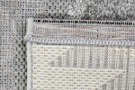 Preview: In- & Outdoor Teppich Sisal Optik Rautenmuster mit flauschigem Hoch Tief Effekt in grau