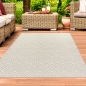 Preview: Outdoor-Teppich mit Rautenmuster in beige