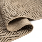 Preview: In- und Outdoorteppich mit Rautenmuster beige/schwarz