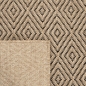 Preview: In- und Outdoorteppich mit Rautenmuster beige/schwarz