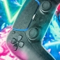 Preview: Gaming-Teppich mit lebendigen neon-farbigen Symbolen und Controller