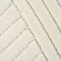 Preview: Heller Wohnzimmerteppich Niedrigflor mit speziellem Linienmuster in Creme