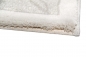 Preview: Designer Teppich mit Glitzergarn Wollteppich mit Kreise und Blumenmuster in Creme Grau Beige