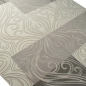 Preview: Designer Teppich mit Glitzergarn Wollteppich mit Karo Muster in Creme Beige Grau