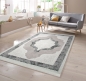 Preview: Designer Teppich Ornamente in Grau Creme Beige