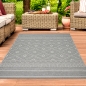 Preview: In- & Outdoor Teppich Sisal Optik Rauten Muster graufarben