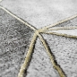 Preview: Designer Teppich Muster in grau gold