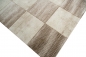 Preview: Designer Teppich mit Konturenschnitt Karo Muster Braun Beige Taupe