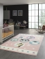 Preview: Kinderteppich Zoo Tiere in rosa creme