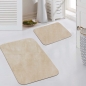 Preview: Badteppich WC Set 2 teilig waschbar in beige