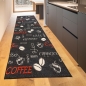 Preview: Teppich waschbar mit Coffee Schriftzug in schwarz