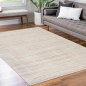 Preview: Dezent gestreifter Teppich • modern eleganter Stil • beige