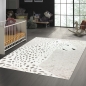 Preview: Weicher Kinderzimmer-Teppich mit 3d Leoparden muster in creme grau