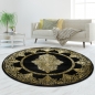 Preview: Wohnzimmerteppich Ornamente in schwarz gold