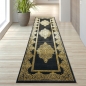 Preview: Wohnzimmerteppich Ornamente in schwarz gold