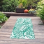 Preview: Outdoor-Teppich mit tropischem hauch in petrol farbe