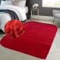 Preview: Waschbarer weicher Designer Teppich in rot