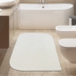 Preview: Designer Badezimmer Teppich Tropfenform in creme