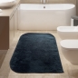 Preview: Designer Badezimmer WC-Teppich – weich – in schwarz