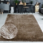 Preview: Hochflor-Teppich mit Glanz in beige