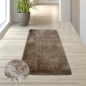 Preview: Hochflor-Teppich mit Glanz in beige