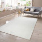 Preview: Teppich Kurzflor Uni Design in Creme