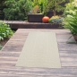 Preview: Langlebiger Outdoor-Teppich im Jute-Look Terrassen- und Gartenteppich Creme