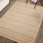 Preview: Outdoorteppich in Sisal-Optik mit gestreiftem Muster beige/braun