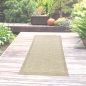 Preview: Outdoorteppich Terrassenteppich Gartenteppich robust und langlebig linierter Rand in Beige