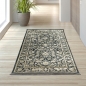 Preview: Moderner Teppich in orientalisches Blumendesign in Beige auf Schwarz