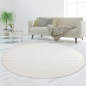 Preview: Waschbarer In- & Outdoor Teppich | Rund in creme