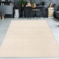 Preview: Niedriger Wohnzimmerteppich mit marokkanischem Muster in Beige