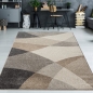 Preview: Moderner Teppich mit geometrischen Muster grau beige