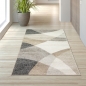 Preview: Moderner Teppich mit geometrischen Muster grau beige