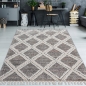 Preview: Orient Teppich mit modern legerem Orient Rautenmuster in beige