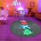 Preview: Gaming Teppich mit neonfarbigen Symbolen