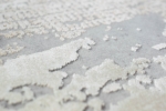 Preview: Teppich abstrakt aus Naturfasern in beige grau