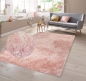 Preview: Shaggy Teppich Hochflor in Rosa