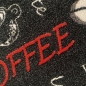 Preview: Teppich waschbar mit Coffee Schriftzug in schwarz