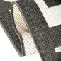 Preview: Teppich Sisal City Schwarz Weiss