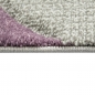 Preview: Designer Teppich Tropfen Muster in Lila Grau Beige