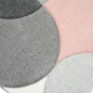 Preview: Designer Teppich mit Tropfen Muster in Rosa Grau Beige