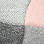 Preview: Designer Teppich mit Tropfen Muster in Rosa Grau Beige