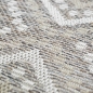 Preview: In- & Outdoor Teppich Sisal Optik Rautenmuster – beigefarben