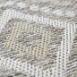 Preview: In- & Outdoor Teppich Sisal Optik Rautenmuster – beigefarben