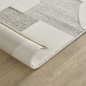 Preview: Designer Teppich in Creme mit geometrischen Mustern