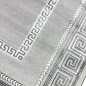 Preview: Designer Teppich mit Ornament Bordüre   Grau Cream Schwarz