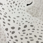 Preview: Weicher Kinderzimmer-Teppich mit 3d Leoparden muster in creme grau