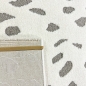 Preview: Weicher Kinderzimmer-Teppich mit 3d Leoparden muster in creme grau