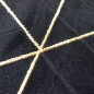 Preview: Teppich modern geometrisches Muster in schwarz gold